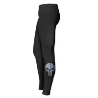 Thin Blue Line Skull Leggings - Low