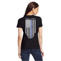 Thin Blue Line Slim Fit Women's Shirt - Flag T-shirt