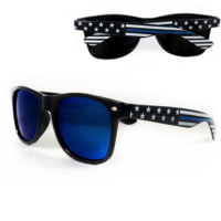 Thin Blue Line Sunglasses - American Flag, Wide Frame