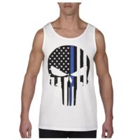 Thin Blue Line Tank - Skull