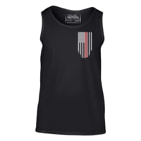 Thin Blue Line Tank - Thin Red Line American Flag - Honor &amp; Respect