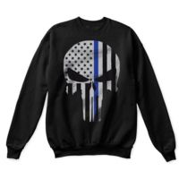 Thin Blue Line Tbl Crewneck Skull