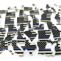 Thin Blue Line Usa Square Subdued Pin