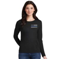 Thin Blue Line Women's Long Sleeve - Small Logo