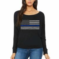 Thin Blue Line Women's Off Shoulder - Classic,