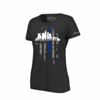 Thin Blue Line Women's T-shirt, La Large,