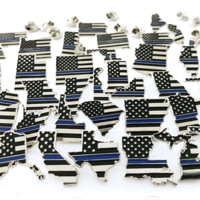 Thin Blue Line Alabama, American Flag Pin