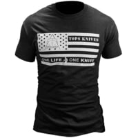 TOPS Knives Flag Logo Cotton T-Shirt