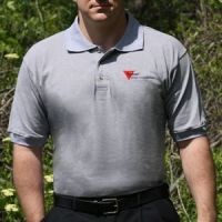 Trijicon Gray Polo Shirt with 3-colors Logo