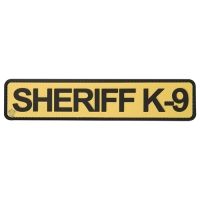 5ive Star Gear - Morale Patch, Sheriff K-9, Gold/Black 1 3/4 X 8