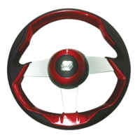 Uflex USA G69481J Grimani 13.8in Steering Wheel With Spokes - Red