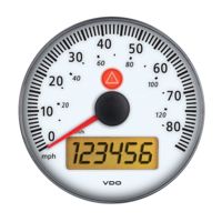VDO Viewline 3-3/8" 85mm 85 MPH/140 KMH Electronic Speedometer 12/24V w/o Bezel