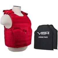 VISM Expert Plate Carrier Vest w/Two 10X12 LVL III+ Shooters Cut Hard Ballistic Plates