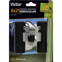 Vivitar Classic Series 8x21 Rubberized Binoculars with Case and Strap