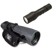 Vortex Recon 10x50 R/T Rangefinding Tactical Spotting Scope w/ Surefire 6PX Tactical LED Flashlight