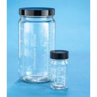VWR AC Medium Round Bottles, Clear, Wide Mouth, Graduated VW5810133C21 Bulk Packs With Unattached Caps In Bags