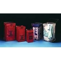 VWR Acrylic Waste Containers WB-500WH Floor Models Tall Waste Box Holder With Wheels