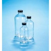 VWR Boston Round Bottles, Clear, Narrow Mouth VW5110120V26 Convenience Packs With Caps Attached