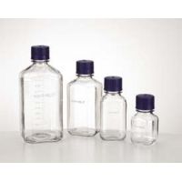 VWR Square Media Bottles, Polycarbonate, Graduated BPA0125 Amber