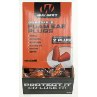 Walkers GWPFP200BX Ear Plugs Counter Display Foam 32 DB Orange 100 Pair