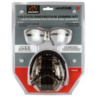 Walkers GWPYMSGLCMO Youths Protective Combo Kit Earmuff/Shooting Glasses 23 DB