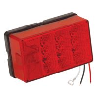 Wesbar 4&quot; x 6&quot; Waterproof LED 8-Function, Left/Roadside w/3 Wire 90 deg Pigtail Trailer Light