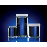 Wheaton Jar Clr W/WHT Pp Cap CS12 16OZ W216911 Jar Clr W/WHT Pp Cap CS12 16OZ, Case of 12