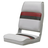 Wise Deluxe High Back Boat Seat /Charcoal/Red