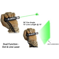 Z-Bolt Green Dot &amp; Line Laser For Trip Wire Detection &amp; Tactical Comms