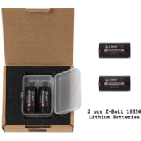Z-Bolt Rechargeable 18350 Batteries for High Discharge Flashlights, Weapon Lights &amp; Illuminators
