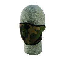 Zan Headgear Camo Half Face Mask, Neoprene