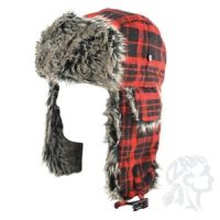 Zan Headgear Trooper Hat with Grey Faux Fur