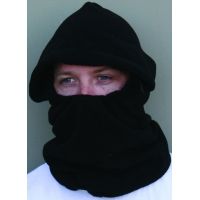 Zan Headgear WB114CF Fleece Balaclava Clench Front - Black