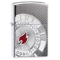 Zippo Armor Poker Chip Design Lighter w/ Click