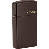 Zippo Slim Brown Logo