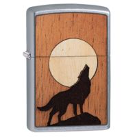 Zippo Woodchuck USA Howling Wolf Lighter w/ Click