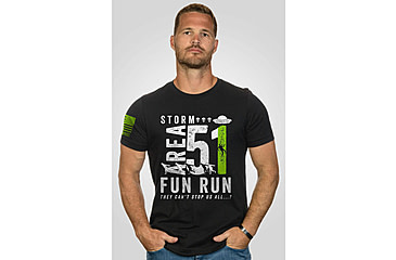 Image of Nine Line STORM AREA 51 FUN RUN T-SHIRT - BLACK - 3X-LARGE 8CE720FA, NLAA51FRTSBLACKS