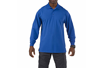 Image of 5.11 Tactical Professional Long Sleeve Polo - Men's, Extra Large, Regular, Academy Blue, 42056-692-XL