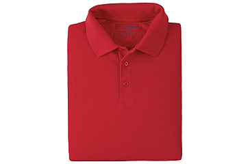 Image of 5.11 Tactical Professional Long Sleeve Polo - Men's, Large, Regular, Range Red, 42056-477-L