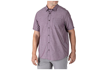 Image of 5.11 Tactical Carson Short Sleeve Shirt, Fig Heather - 71201-573-XL