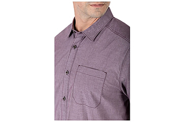 Image of 5.11 Tactical Carson Short Sleeve Shirt, Fig Heather - 71201-573-XL