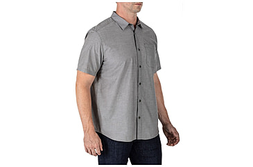 Image of 5.11 Tactical Carson Short Sleeve Shirt, Ranger Green Heather - 71201-396-XL