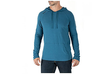 Image of 5.11 Tactical Cruiser Performance Long Sleeve Hoodie - Mens, Tidal, Extra Large, 72139-631-XL