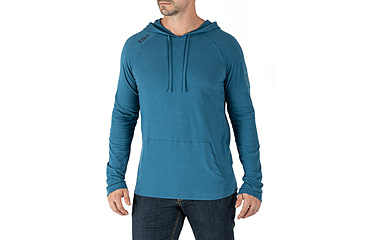 Image of 5.11 Tactical Cruiser Performance Long Sleeve Hoodie - Mens, Tidal, Extra Small, 72139-631-XS