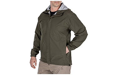 Image of 5.11 Tactical Duty Rain Shell Jacket - Mens, Ranger Green, XS, 48353ABR-186-XS