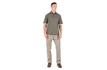 Image of 5.11 Tactical Freedom Flex Woven Short Sleeve Shirt - Men's, Ranger Green, 2XL, 71340-186-2XL