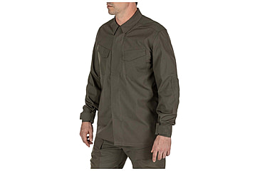 Image of 5.11 Tactical Quantum TDU FD Long Sleeve Shirt - Mens, Ranger Green, Large, 72524-186-L-R