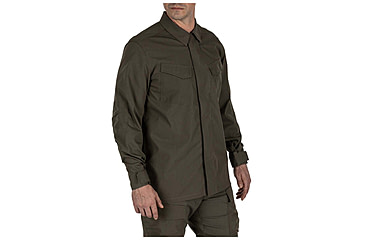Image of 5.11 Tactical Quantum TDU FD Long Sleeve Shirt - Mens, Ranger Green, Large, 72524-186-L-R
