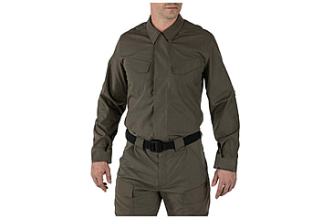 Image of 5.11 Tactical Quantum TDU FD Long Sleeve Shirt - Men's, Ranger Green, L, 72524-186-L-R