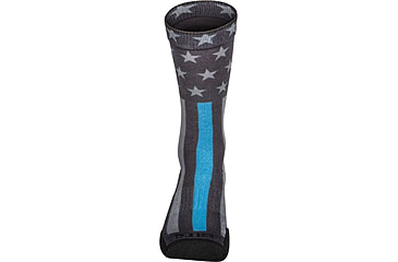 Image of 5.11 Tactical Sock &amp; Awe Crew Thin Blue Line - Mens, Black, Large 10041AA-019-L